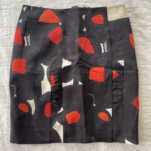 Chloé Vintage 2000s Ruched Pencil Skirt